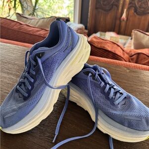 Hoka Bondi Women's Blue and White Athletic Shoes